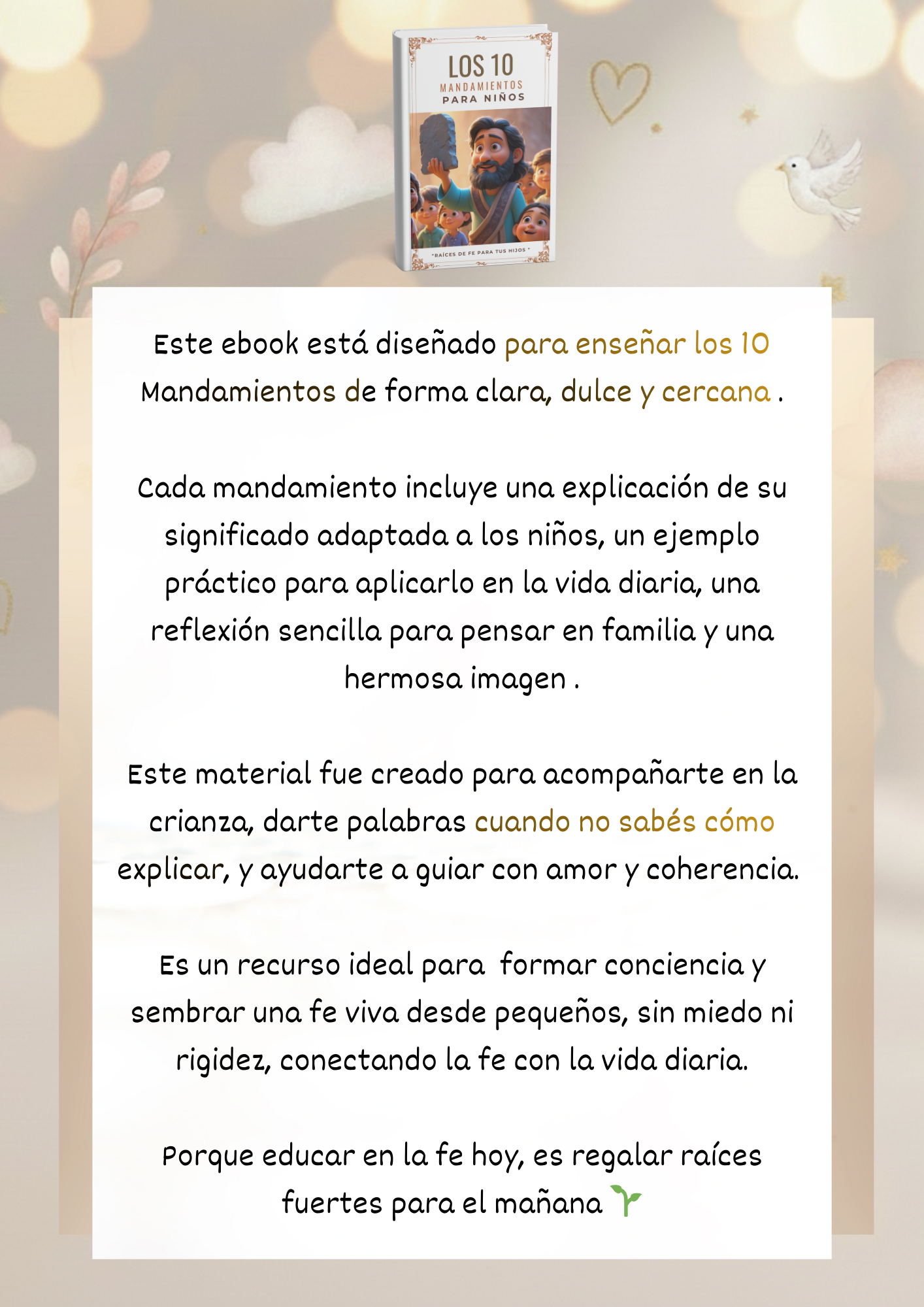 Los 10 Mandamientos para Niños: "Raíces de Fe para tus Hijos"