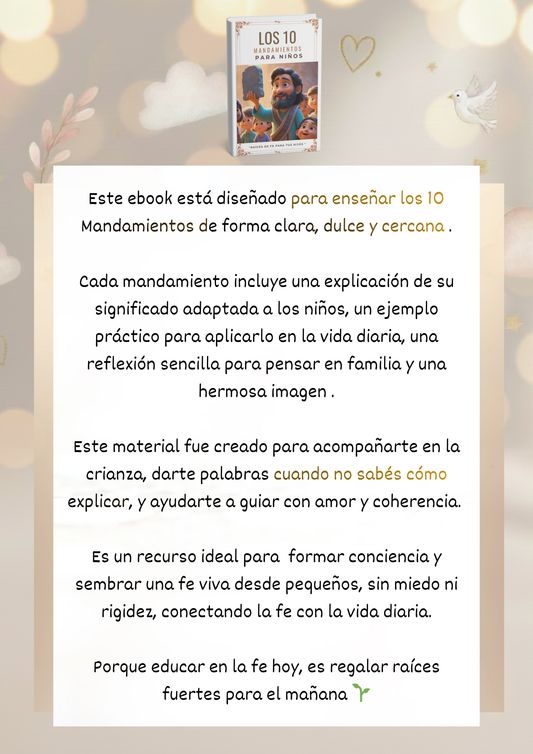 Los 10 Mandamientos para Niños: "Raíces de Fe para tus Hijos"